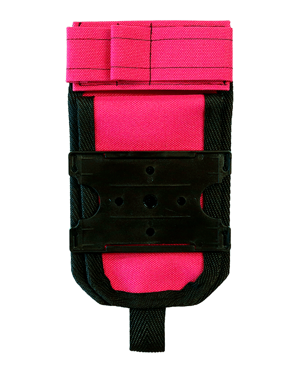 Pinkki hoitajatasku ID-kotelolla