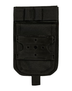 Musta hoitajatasku ID-kotelolla