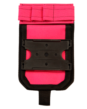 Pinkki hoitajatasku ID-kotelolla