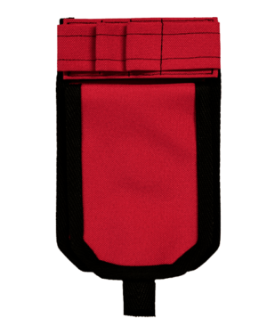 Punainen hoitajatasku ilman ID-koteloa