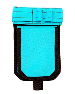 Turkoosi hoitajatasku ilman ID-koteloa