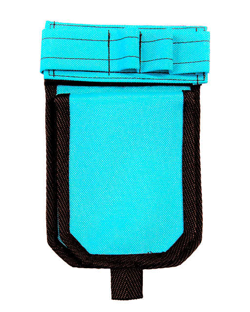 Turkoosi hoitajatasku ilman ID-koteloa