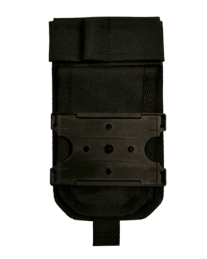 Musta hoitajatasku ID-kotelolla