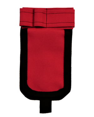 Punainen hoitajatasku ilman ID-koteloa